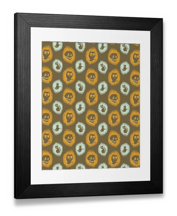 Framed Print : Halloween pattern Framed Print : Halloween pattern