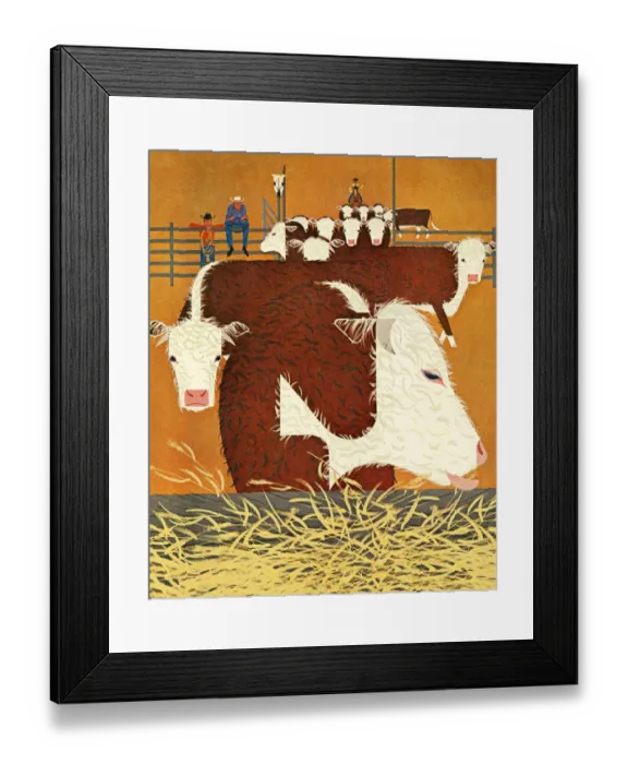 Framed Print : Cattle Ranch Framed Print : Cattle Ranch