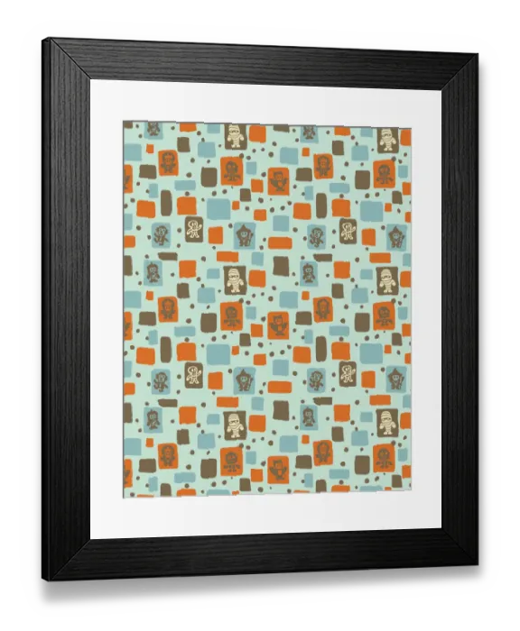 Framed Print : Halloween pattern