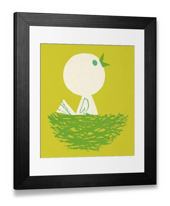 Framed Print : Baby Chick in Nest Framed Print : Baby Chick in Nest