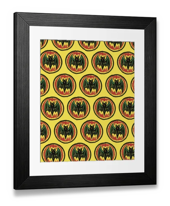Framed Print : Pattern of Bats Framed Print : Pattern of Bats