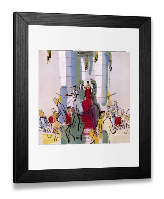 Framed Print : Fancy Black Tie Party