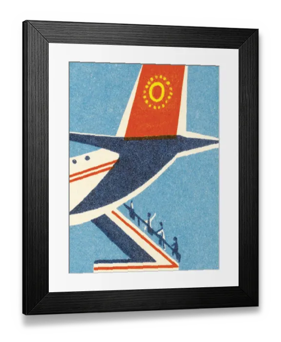 Framed Print : Boarding an airplane Framed Print : Boarding an airplane