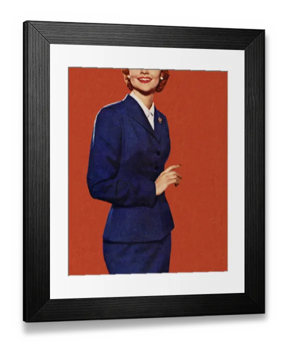 Framed Print : Lady in Blue Suit Framed Print : Lady in Blue Suit