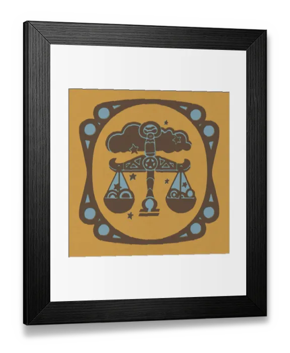 Framed Print : Libra Zodiac Symbol Framed Print : Libra Zodiac Symbol