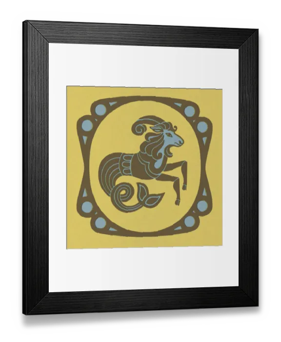 Framed Print : Capricorn Zodiac Symbol Framed Print : Capricorn Zodiac Symbol
