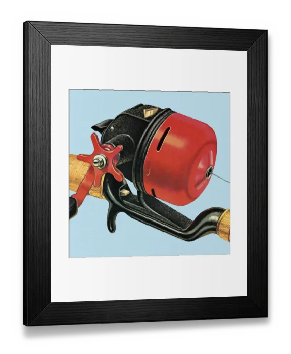 Framed Print : Fishing Pole Reel Framed Print : Fishing Pole Reel