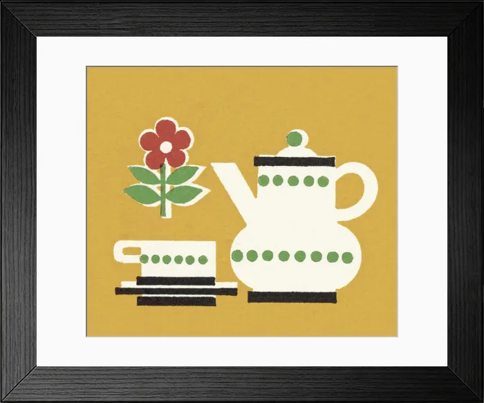 Framed Print : Tea Pot and Cup