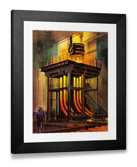 Framed Print : Metal Factory