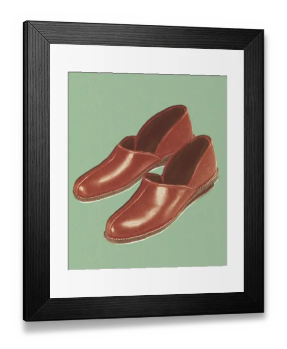 Framed Print : Mens Slippers Framed Print : Mens Slippers