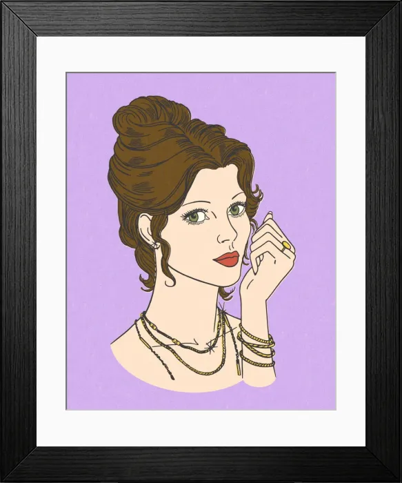 Framed Print : Portrait of a Brunette Woman Framed Print : Portrait of a Brunette Woman
