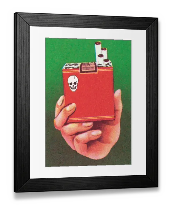 Framed Print : Cigarettes kill