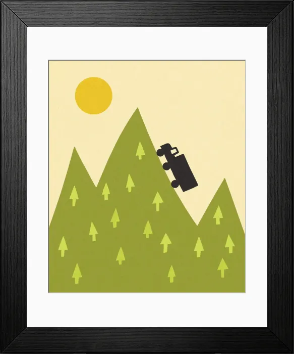 Framed Print : Truck Climbing a Hill Framed Print : Truck Climbing a Hill