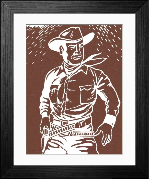 Framed Print : Cowboy. http: /  / csaimages.com / images / istockprofile / csa_vector_dsp.jpg