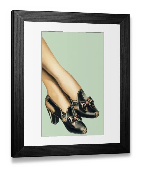 Framed Print : Shoe modeling Framed Print : Shoe modeling