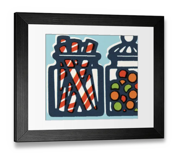 Framed Print : Candy jars Framed Print : Candy jars