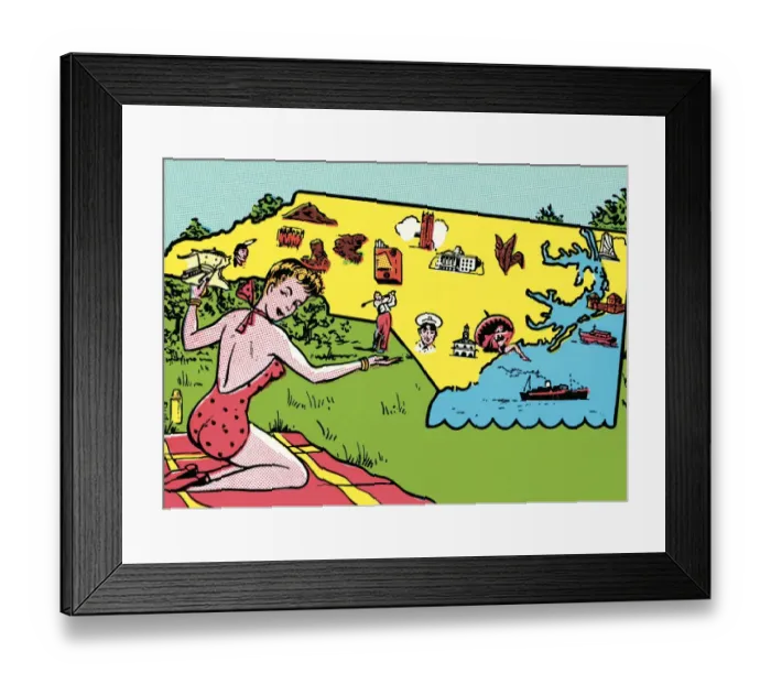 Framed Print : Beach scene Framed Print : Beach scene