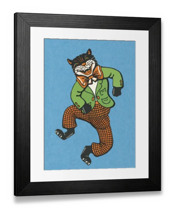 Framed Print : Dancing Cat Framed Print : Dancing Cat