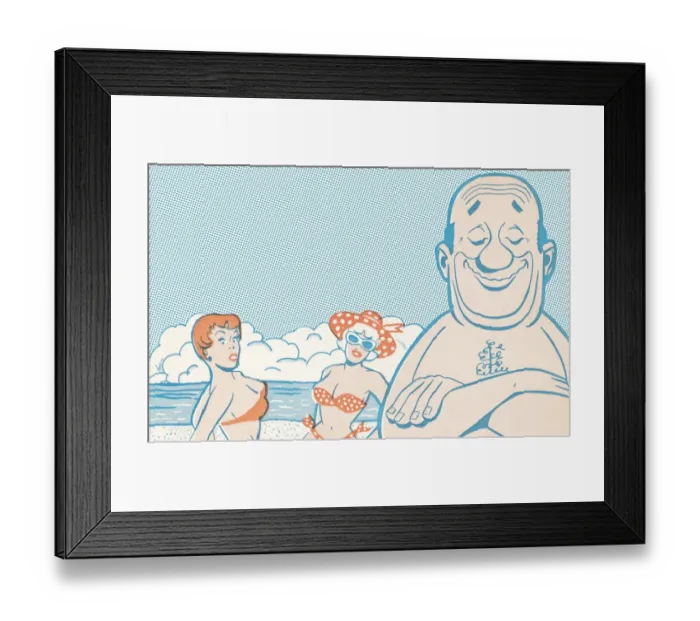 Framed Print : Beach Scene Framed Print : Beach Scene
