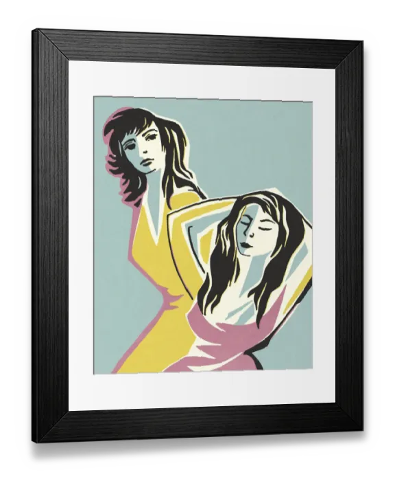 Framed Print : Two Women. http: /  / csaimages.com / images / istockprofile / csa_vector_dsp.jpg