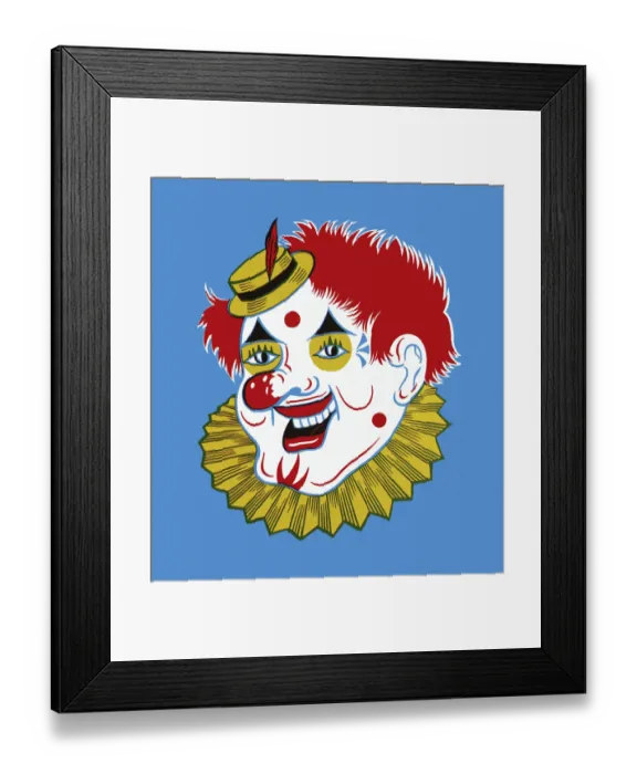 Framed Print : Face of a Clown