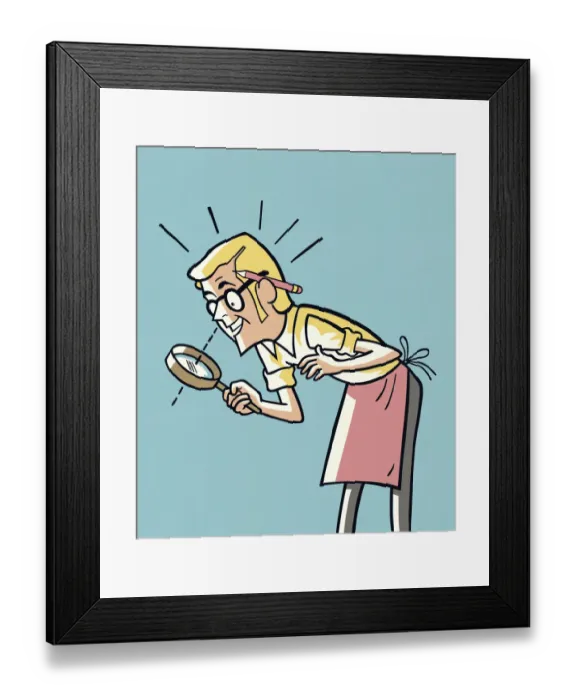 Framed Print : Looking Through a Magnifying Glass Framed Print : Looking Through a Magnifying Glass