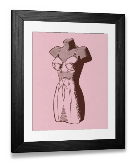 Framed Print : Mannequin Wearing Bra and Girdle Framed Print : Mannequin Wearing Bra and Girdle