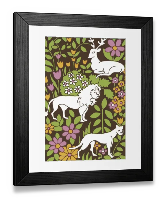 Framed Print : Animals in Foliage Framed Print : Animals in Foliage