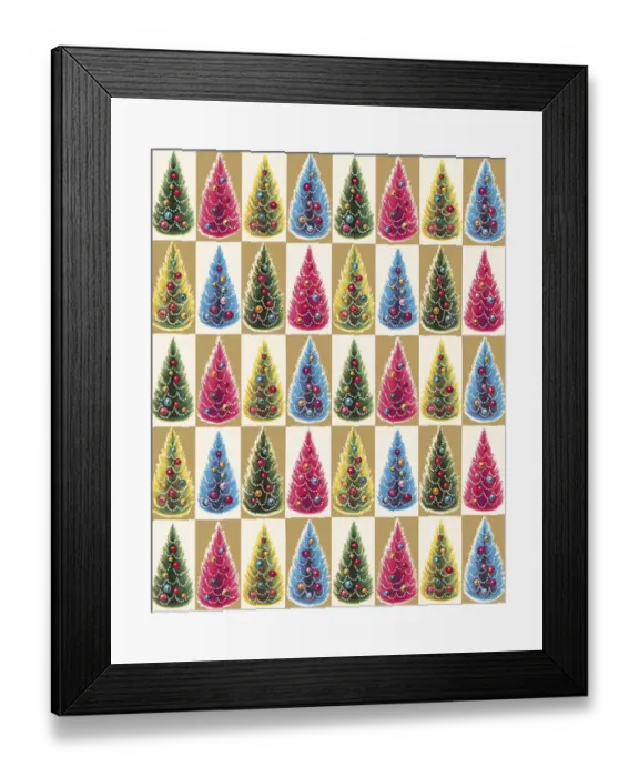 Framed Print : Christmas Tree Pattern Framed Print : Christmas Tree Pattern
