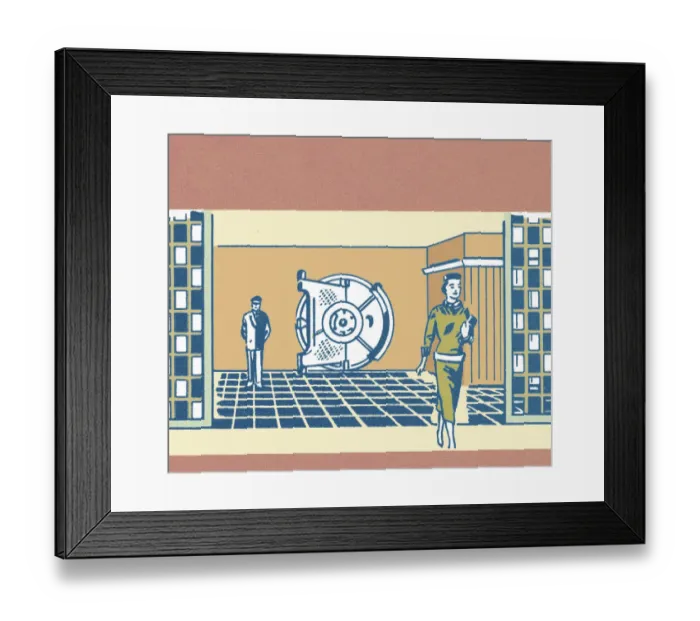 Framed Print : Bank Vault Framed Print : Bank Vault
