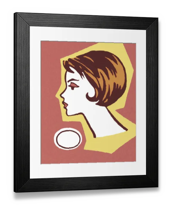 Framed Print : Profile of a Woman Framed Print : Profile of a Woman