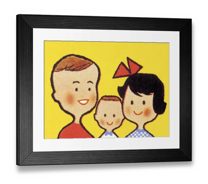 Framed Print : Smiling Family Framed Print : Smiling Family