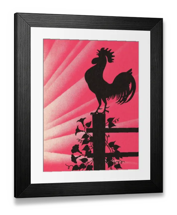 Framed Print : Rooster at Sunrise Framed Print : Rooster at Sunrise