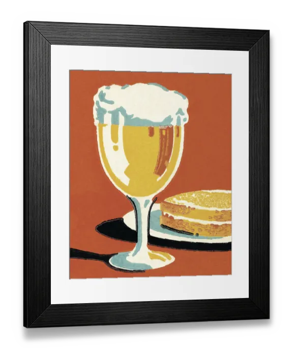 Framed Print : Sandwich and Glass of Beer Framed Print : Sandwich and Glass of Beer