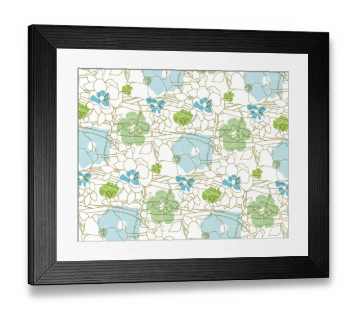 Framed Print : Flower Pattern