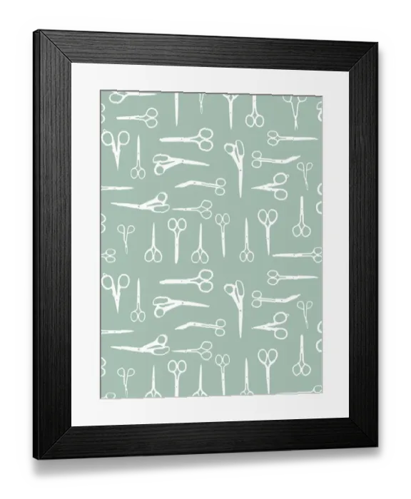 Framed Print : Scissors Pattern Framed Print : Scissors Pattern