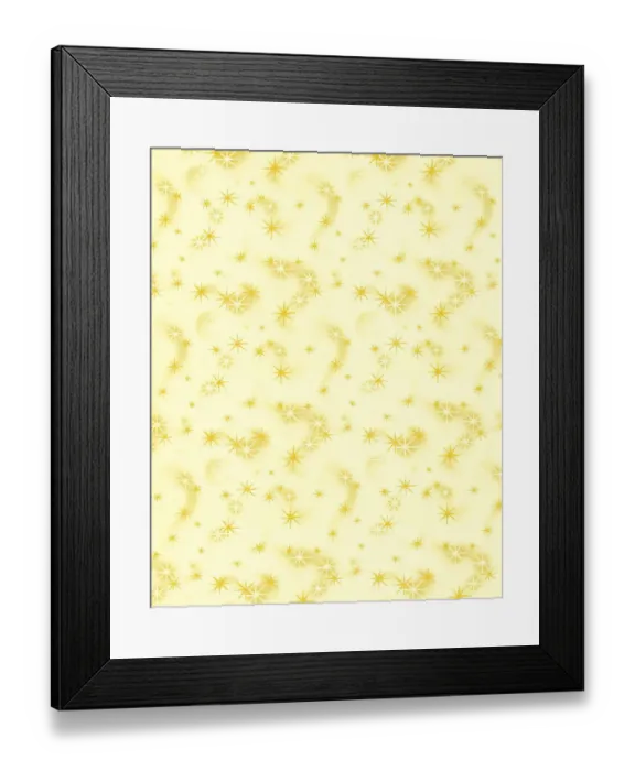Framed Print : Light Yellow Star Pattern Framed Print : Light Yellow Star Pattern