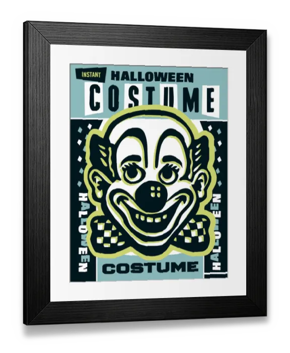 Framed Print : Clown Halloween costume Framed Print : Clown Halloween costume