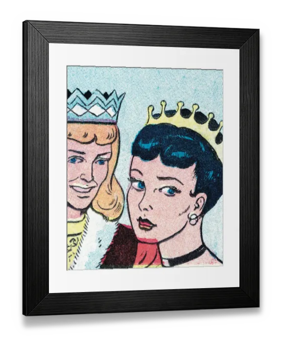 Framed Print : Man and Woman Both Wearing Crowns Framed Print : Man and Woman Both Wearing Crowns