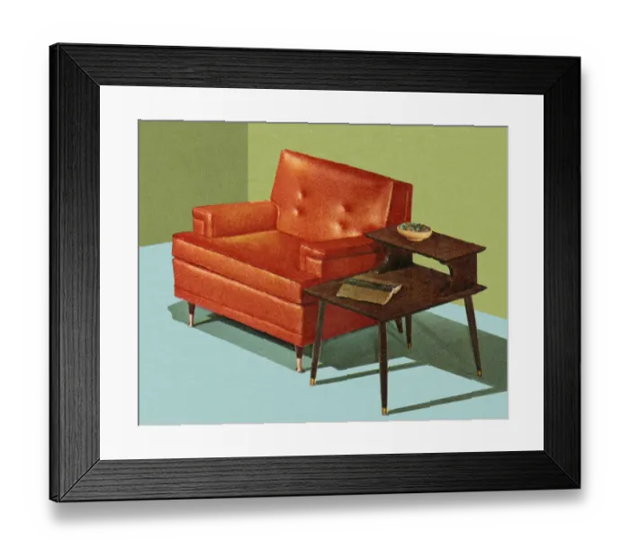 Framed Print : Chair and End Table Framed Print : Chair and End Table
