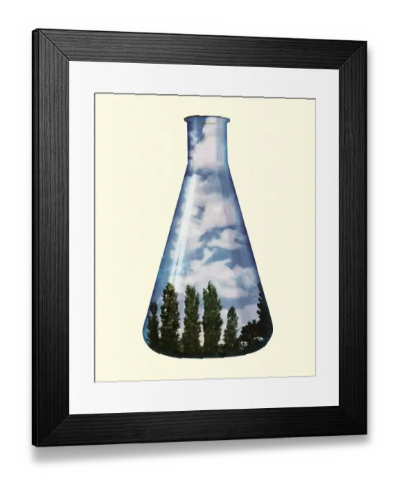 Framed Print : Environmental Flask Framed Print : Environmental Flask