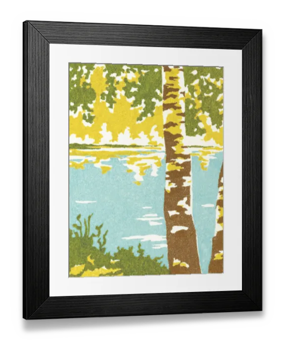 Framed Print : Paint-by-numbers scene Framed Print : Paint-by-numbers scene