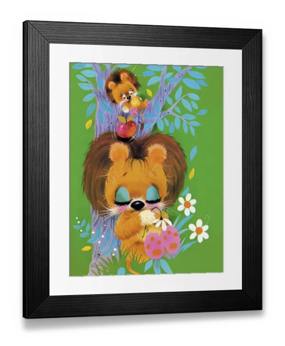 Framed Print : Two Sleepy Lions in Tree Framed Print : Two Sleepy Lions in Tree