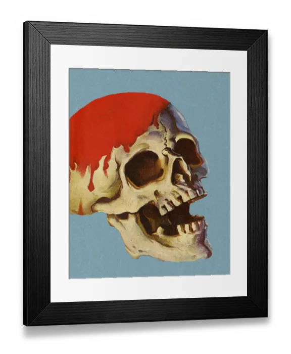 Framed Print : Bloody Skull Framed Print : Bloody Skull