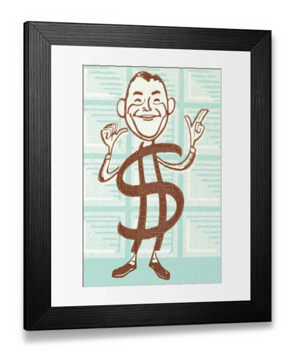 Framed Print : Dollar man Framed Print : Dollar man