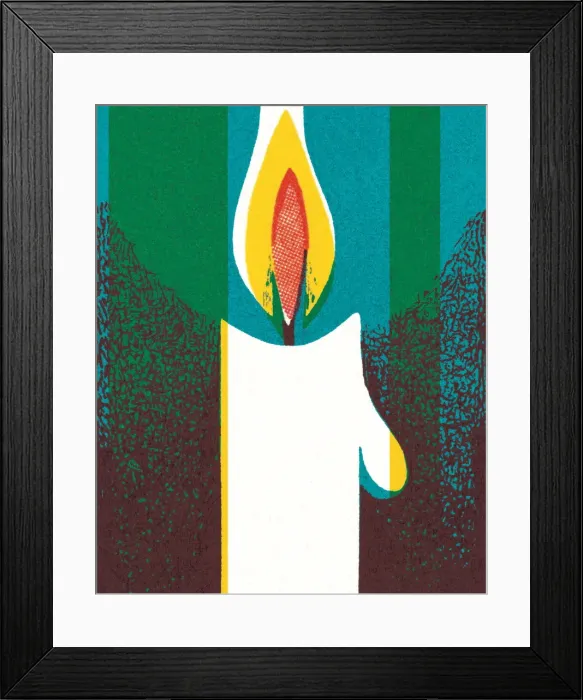 Framed Print : Lit candle Framed Print : Lit candle
