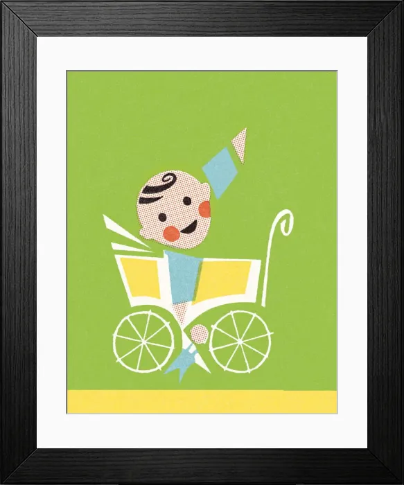 Framed Print : Baby in pram Framed Print : Baby in pram