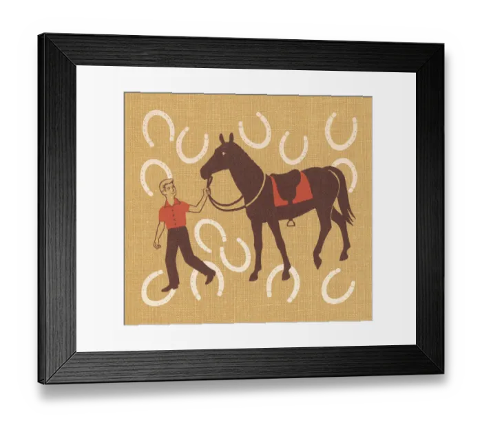 Framed Print : Man Leading Horse Framed Print : Man Leading Horse