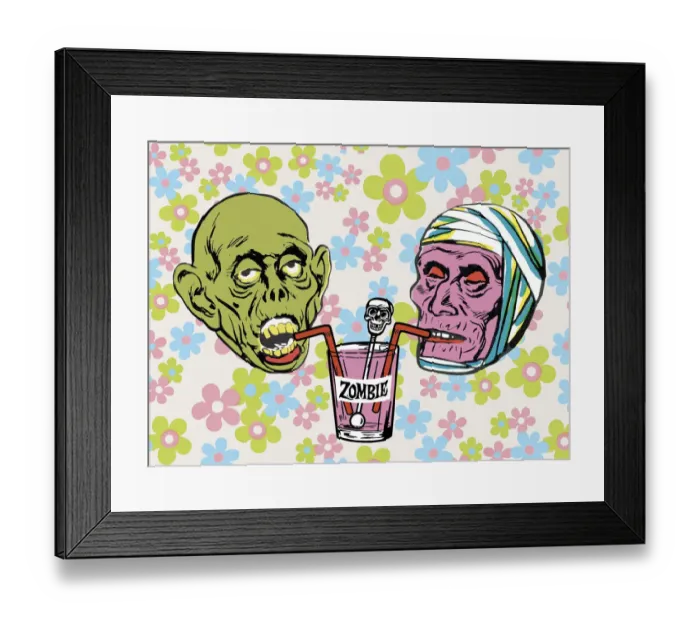 Framed Print : Two Zombies Share a Namesake Punch Framed Print : Two Zombies Share a Namesake Punch