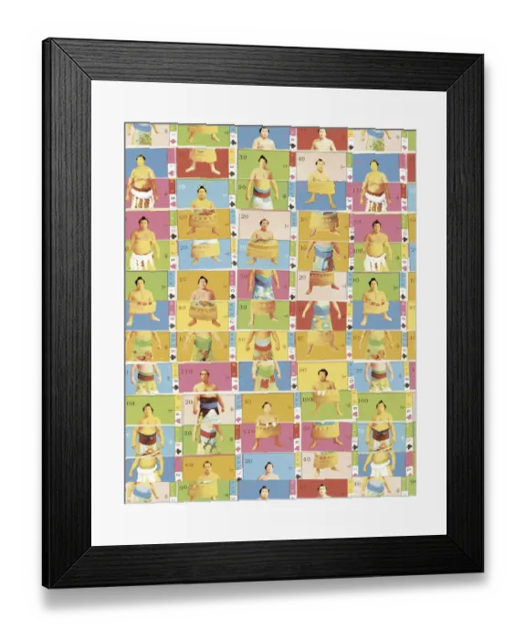 Framed Print : Chop Sumo Pattern Framed Print : Chop Sumo Pattern